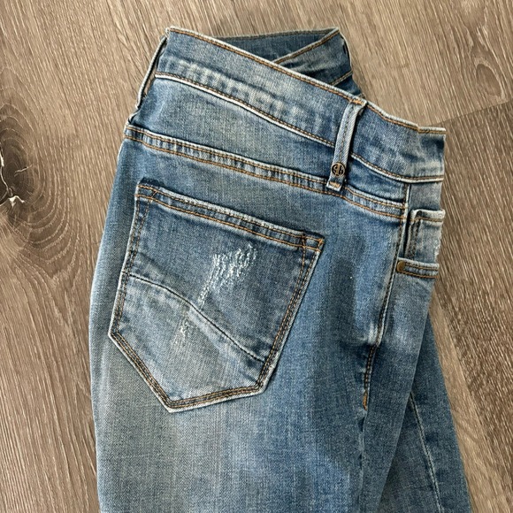 Driftwood Beau 26 Mid-rise Skinny Jean Distressed Pearl Rhinestone Embellished - Picture 5 of 9